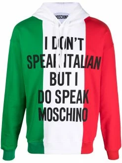 Moschino slogan-print hoodie