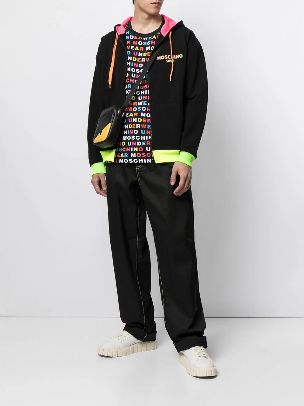 Top 10 ๐ Moschino Logo embroidered hoodie ๐ 4 Moschino logo-embroidered hoodie