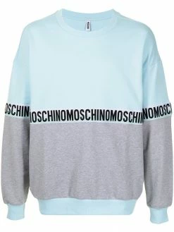 Moschino colour-block logo-band sweatshirt