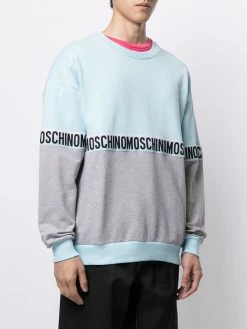 Moschino colour-block logo-band sweatshirt