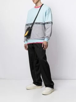 Moschino colour-block logo-band sweatshirt