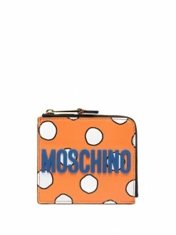 Moschino logo-plaque graphic-print wallet