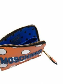 Moschino logo-plaque graphic-print wallet