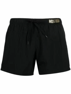 Moschino logo-plaque drawstring shorts