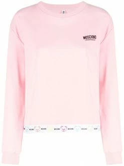 Moschino logo-print long-sleeve jumper