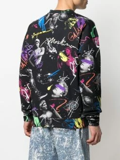 Moschino galaxy-print cotton sweatshirt