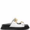 Moschino logo-plaque flat sandals
