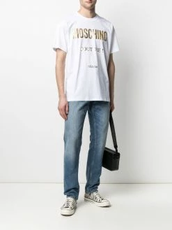Moschino lettering logo stamp T-shirt