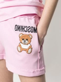 Moschino embroidered-logo track shorts