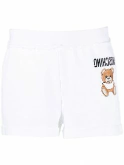 Moschino embroidered Teddy Bear track shorts