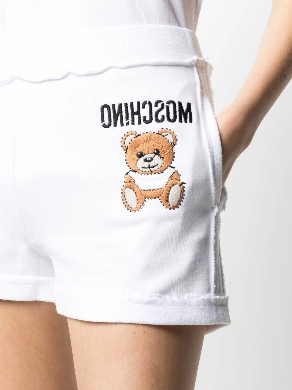 Top 10 โค๏ธ Moschino Embroidered Teddy Bear track shorts ๐ฅ 7 Moschino embroidered Teddy Bear track shorts