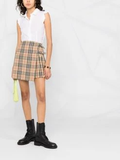 Moschino inside-out effect sleeveless shirt