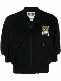Moschino Teddy Bear cropped bomber jacket