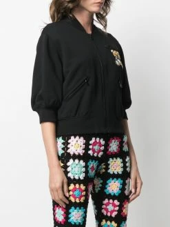 Moschino Teddy Bear cropped bomber jacket