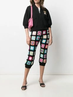 Moschino Teddy Bear cropped bomber jacket