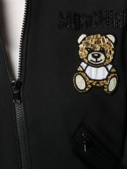 Moschino Teddy Bear cropped bomber jacket