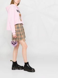 Moschino Teddy motif cropped hoodie