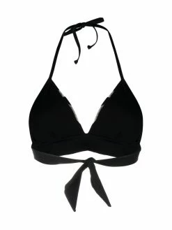 Moschino logo-print bikini top