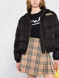 Moschino lettering logo puffer jacket