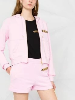 New ๐ Moschino Logo plaque zip up hoodie ๐ 12 Moschino logo-plaque zip-up hoodie