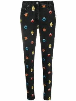 Moschino Sesame Street© embroidered skinny trousers