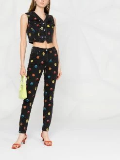 Moschino Sesame Street© embroidered skinny trousers
