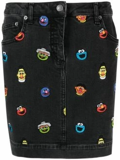 Moschino Sesame Street© embroidered mini skirt