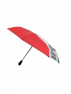 Moschino Italian flag slogan-print umbrella