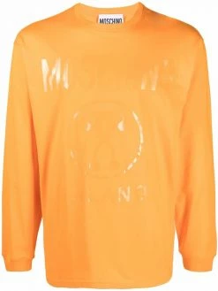Moschino logo-print long-sleeve top