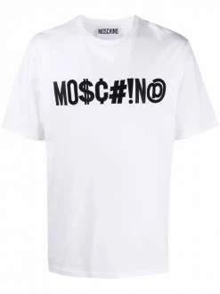 Moschino Symbols logo-embroidered boxy T-shirt