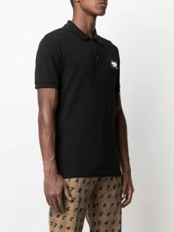 Moschino logo-plaque polo shirt