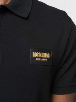 Moschino logo-plaque polo shirt