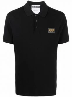 Moschino logo-plaque polo shirt