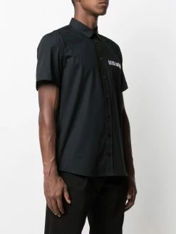 Moschino Symbols logo-embroidered poplin shirt