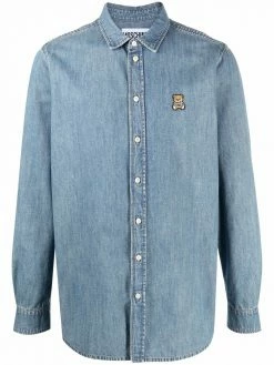 Moschino Teddy Bear chambray long sleeve shirt