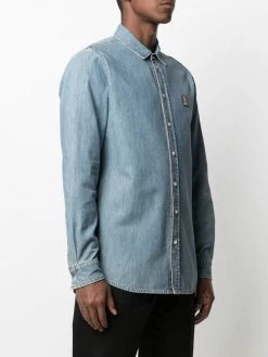 Moschino Teddy Bear chambray long sleeve shirt