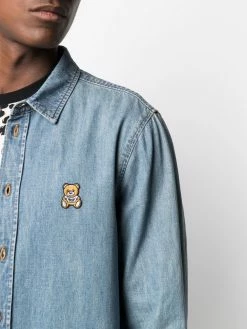 Moschino Teddy Bear chambray long sleeve shirt
