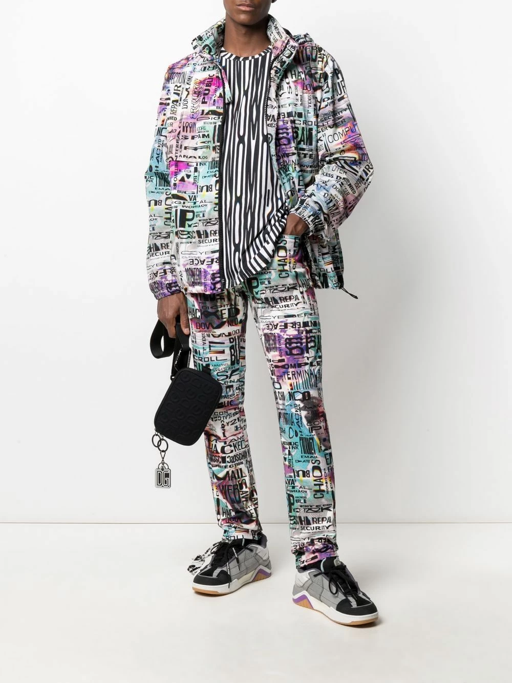 Deals ๐ Moschino Glitch print slim fit ๐ jeans ๐ 4 Moschino Glitch-print slim-fit jeans