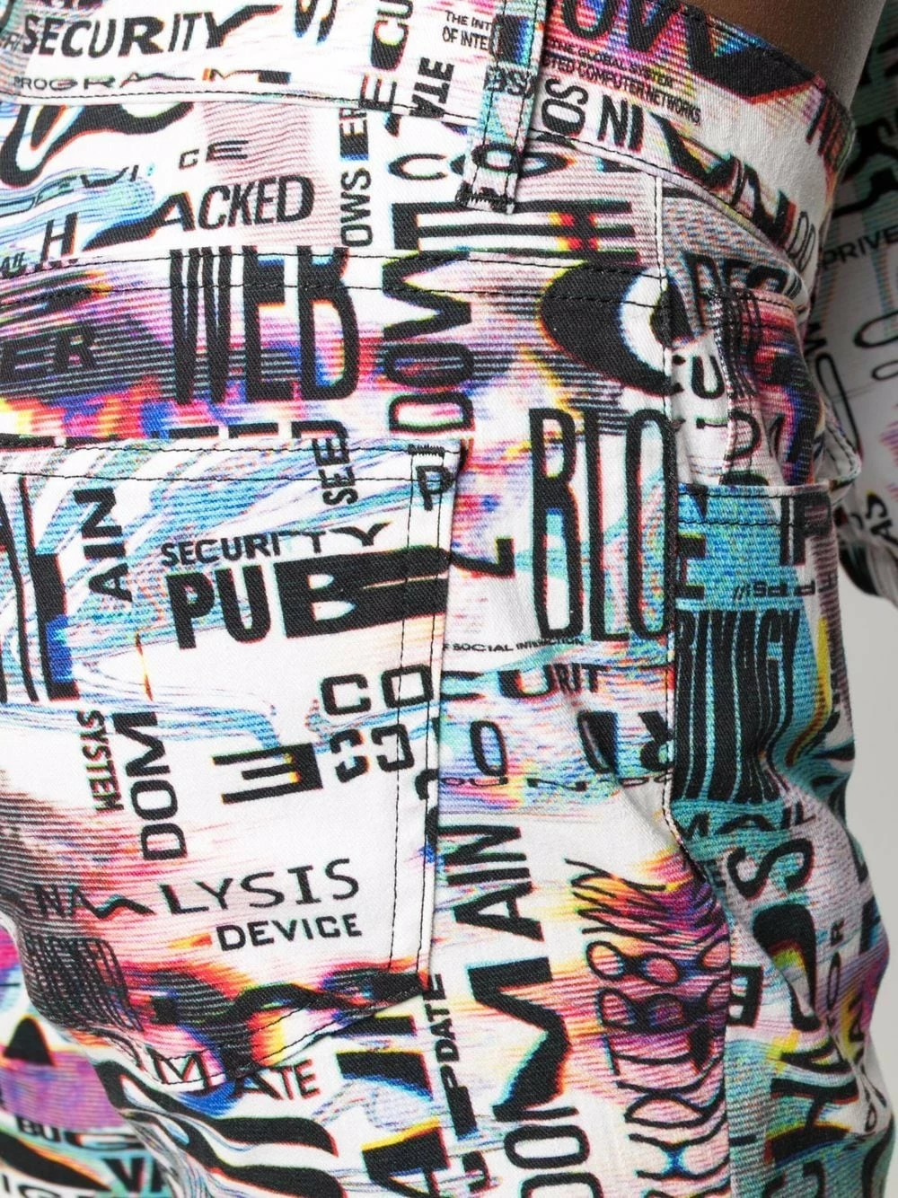 Deals ๐ Moschino Glitch print slim fit ๐ jeans ๐ 7 Moschino Glitch-print slim-fit jeans