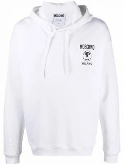 Moschino Double Question Mark logo-print hoodie