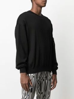 Moschino zip pull pocket-detail knitted jumper