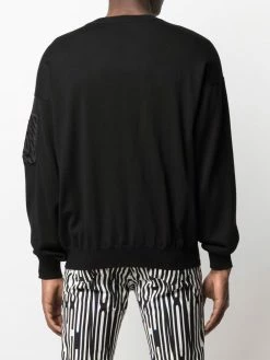 Moschino zip pull pocket-detail knitted jumper