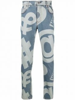 Moschino Symbols logo print jeans