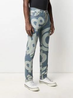 Moschino Symbols logo print jeans
