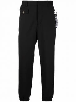 Moschino logo-keyring trousers