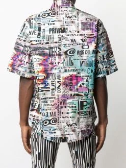 Moschino Glitch print short-sleeve shirt