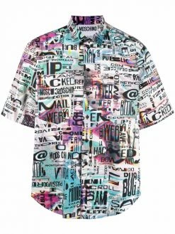 Moschino Glitch print short-sleeve shirt
