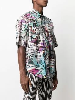 Moschino Glitch print short-sleeve shirt
