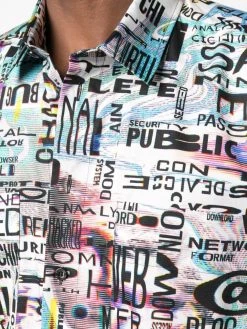 Moschino Glitch print short-sleeve shirt