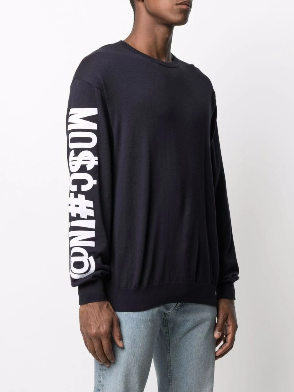 Cheapest โ Moschino Symbols logo embroidered knitted jumper ๐ 5 Moschino Symbols logo-embroidered knitted jumper